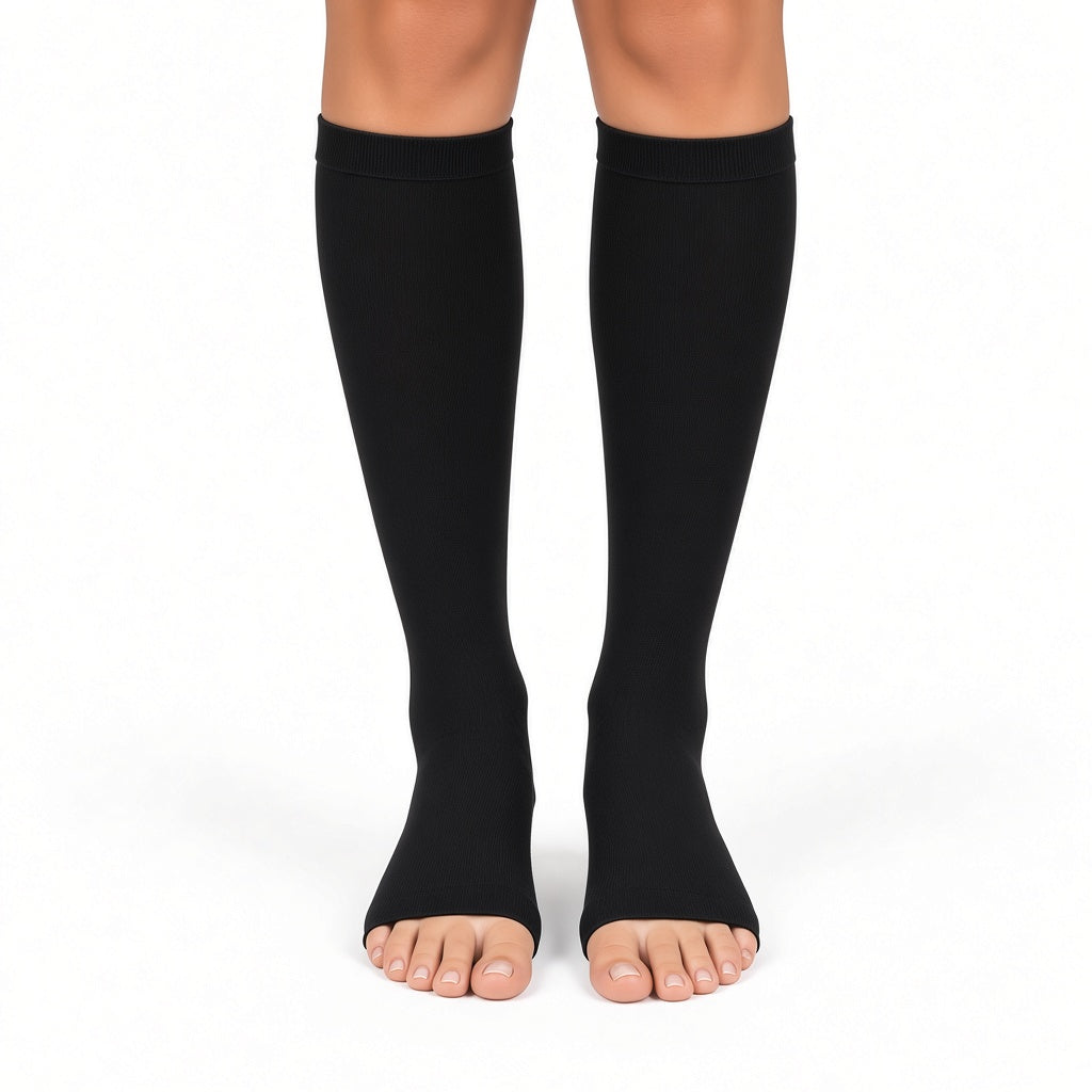 Toeless Bamboo Wide Compression Socks