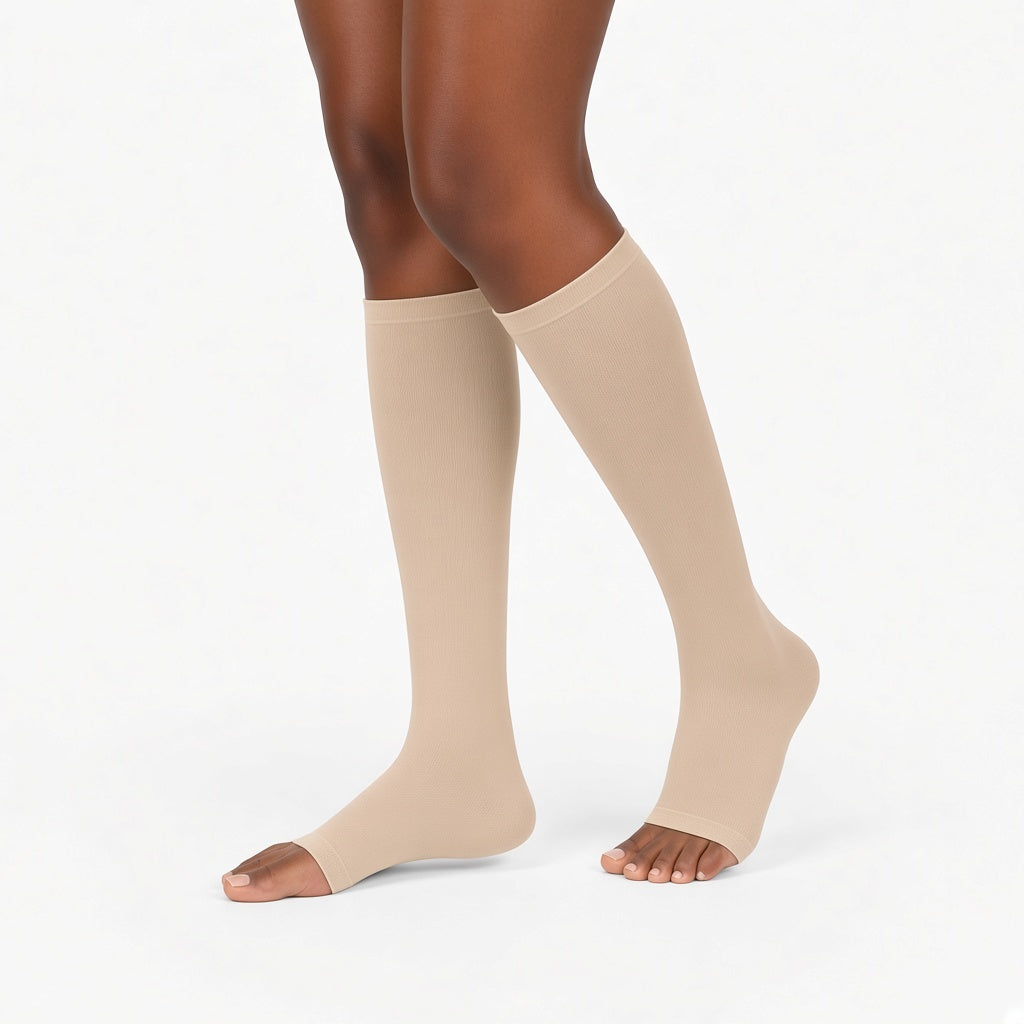 Toeless Bamboo Wide Compression Socks